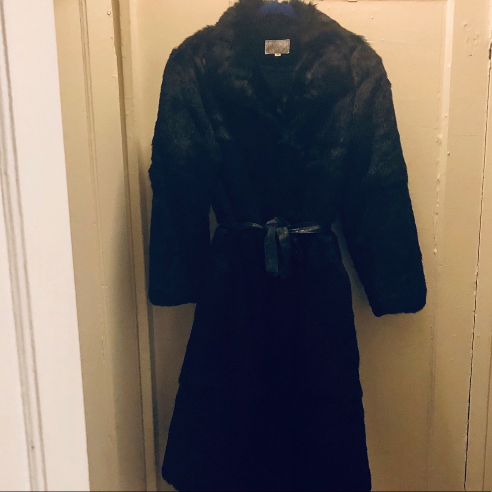 Vintage, full length 100% rabbit fur coat!